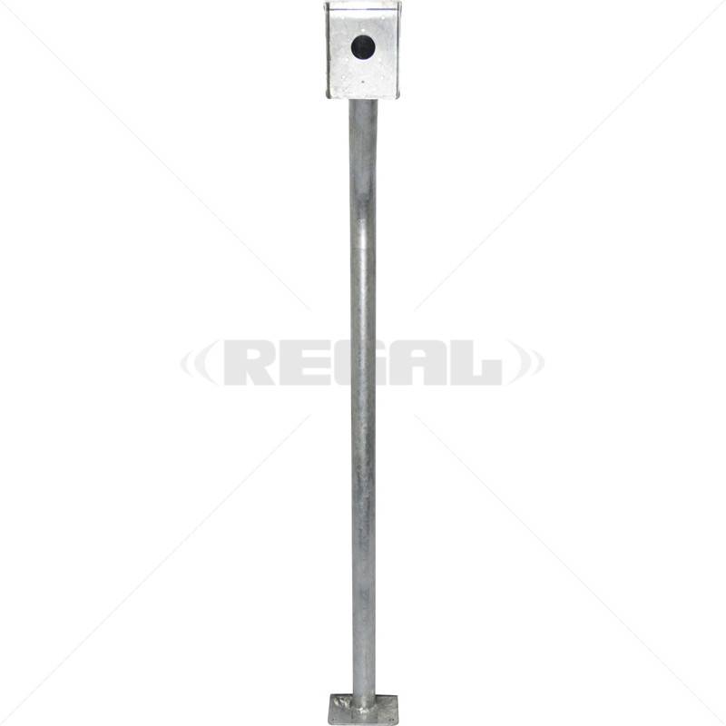 Gooseneck - Galvanised With Rainshield and Base Plate