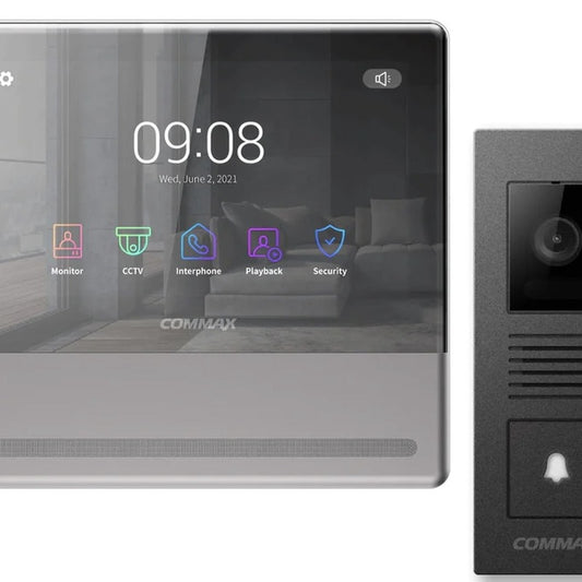 COMMAX 7" Neo Silver Video Intercom Kit - Commax | Guards on Duty Shop South Africa