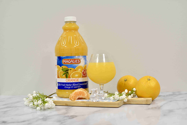 4 x MAGALIES 2 liter Orange 50% Concentrate (Sold 4 X 2L Per Case) Magalies Nectar Juice