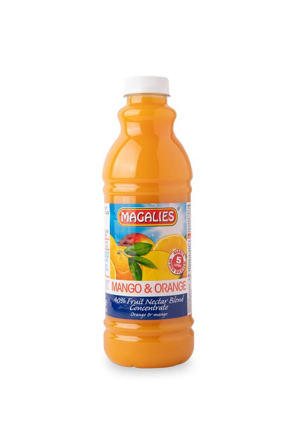 6 x MAGALIES 1 liter Mango / Orange Punch 40% (Sold 6x 1L Per Case) - Magalies Nectar Juice