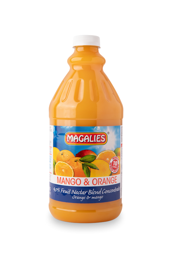 4 x MAGALIES 2 liter Mango & Orange 40% Concentrate (Sold 4 X 2L Per Case) Magalies Nectar Juice
