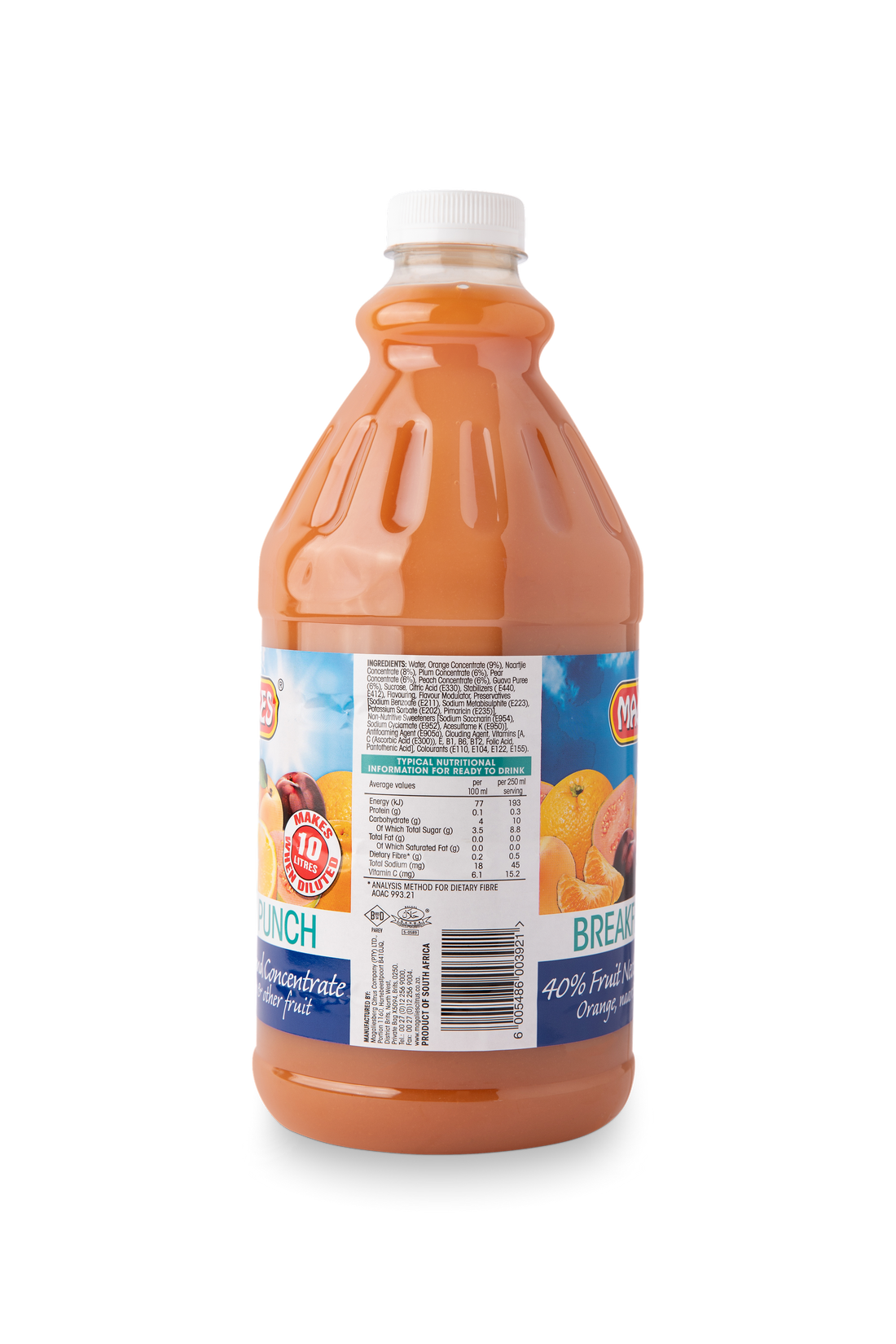 4 x MAGALIES 2 liter Fruit Cocktail 40% Concentrate (Sold 4 X 2L Per Case) Magalies Nectar Juice