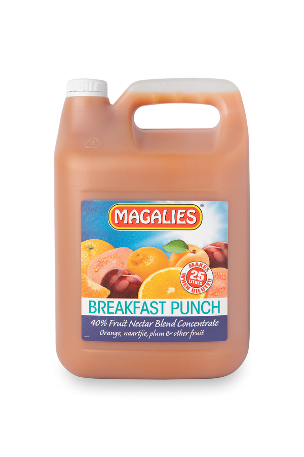 2 x MAGALIES 5 liter Breakfast Punch 40% (Sold 2x 5L Per Case) Magalies Nectar Juice