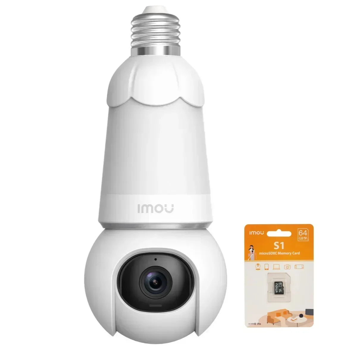 IMOU Bulb Cam 3MP WiFi Panoramic PT Security camera (2K) Guards On Duty Security