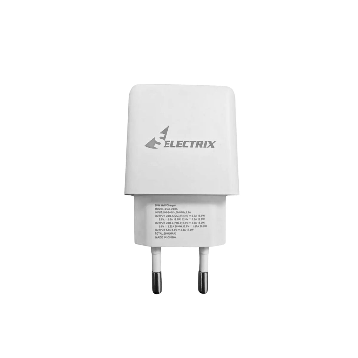 Dual-Port Wall Charger – 20W Fast Charging + Type C