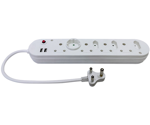 8-Way Multiplug with USB (4X16A+3X5A) – 50cm power cord