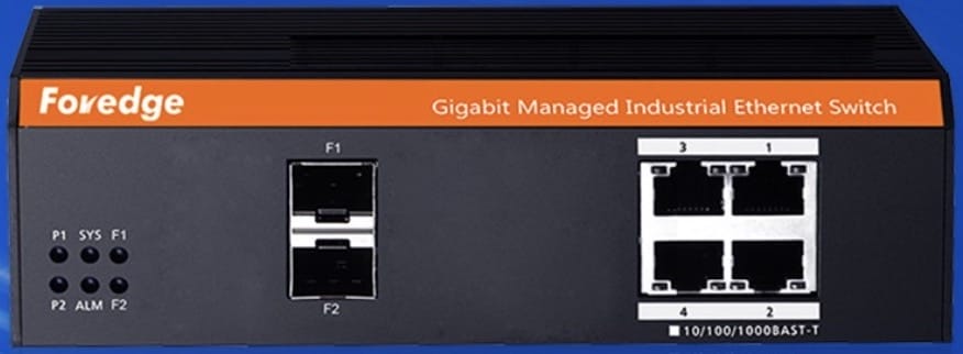 Foredge Foredge 4-port industrial switch, 2-SFP ports