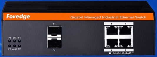 Foredge Foredge 4-port industrial switch, 2-SFP ports
