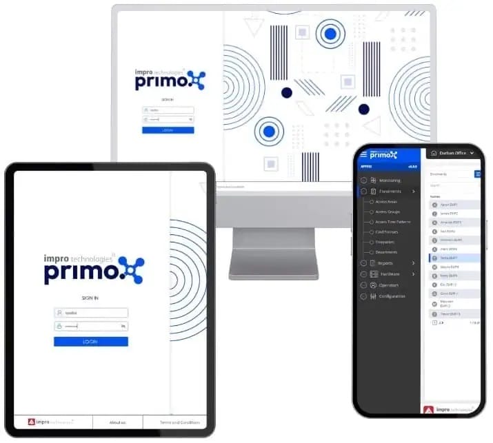 Impro Primo v2025.X Software, System: 1 Site, 200 Credentials, 10 Doors, 200 Credential holders