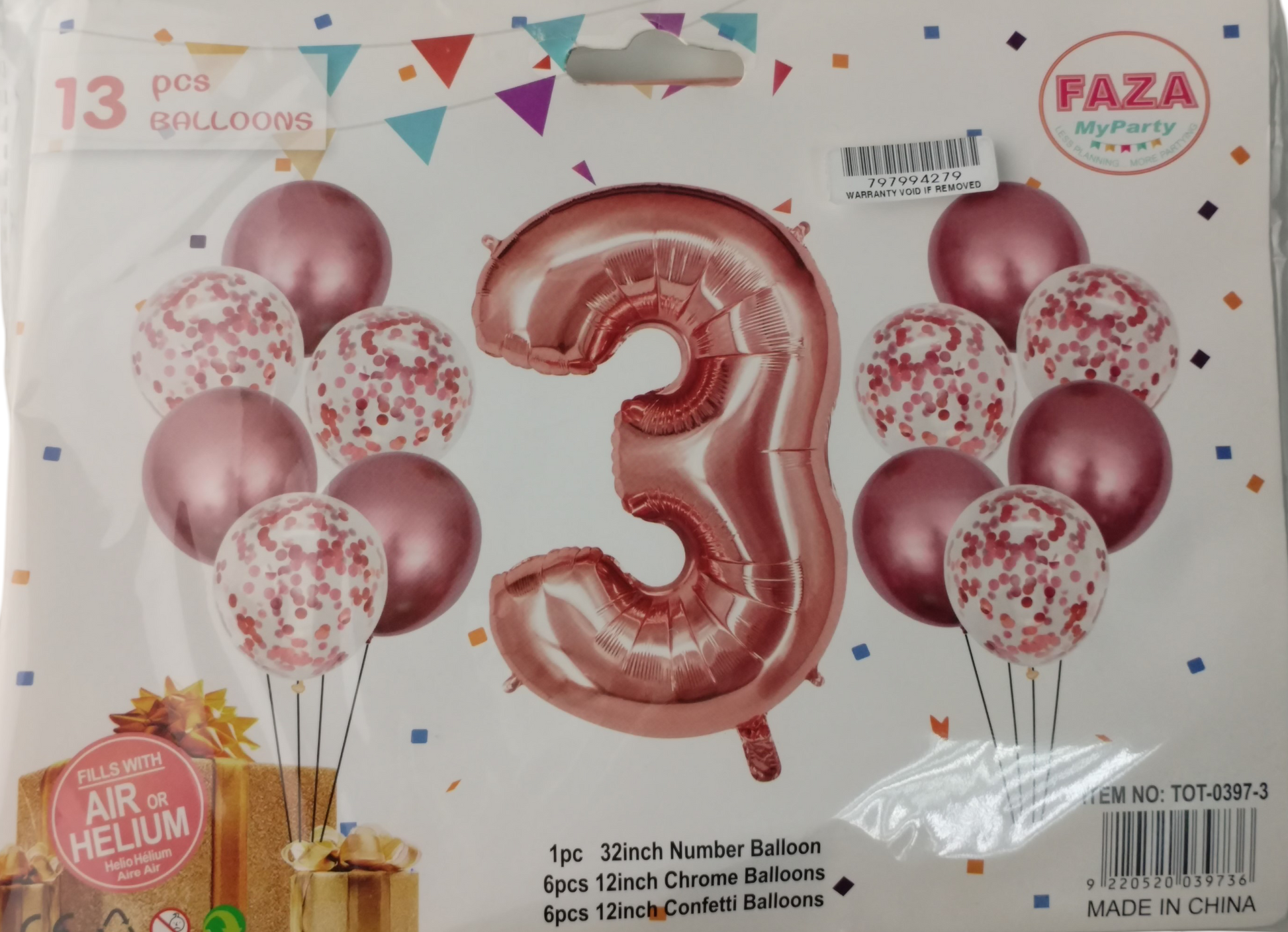 Casey 13Pc Rose Gold And White Balloon Set Nr 3
