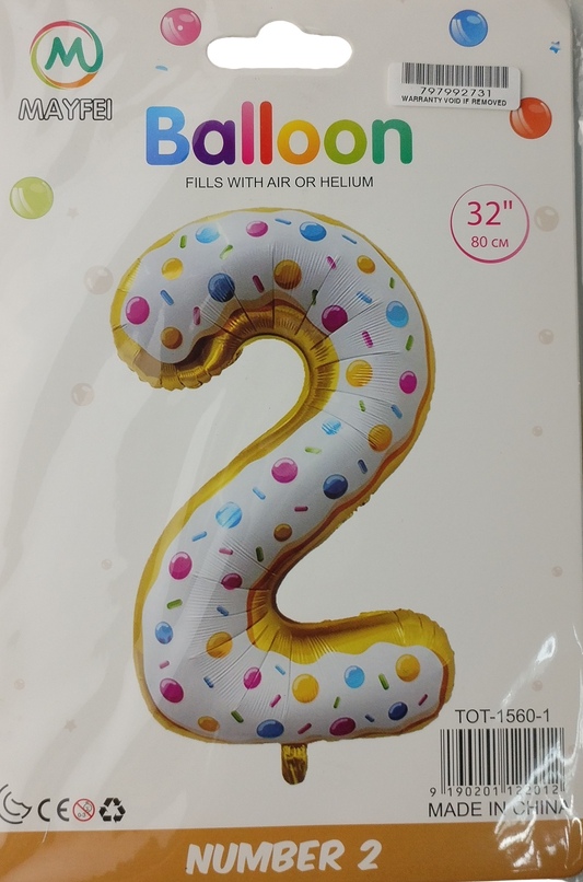 Casey 102Cm Donut Balloon Number 2