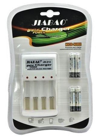 Jiabao Jb212 Battery Charger With 4 Pieces 350Mah Aaa