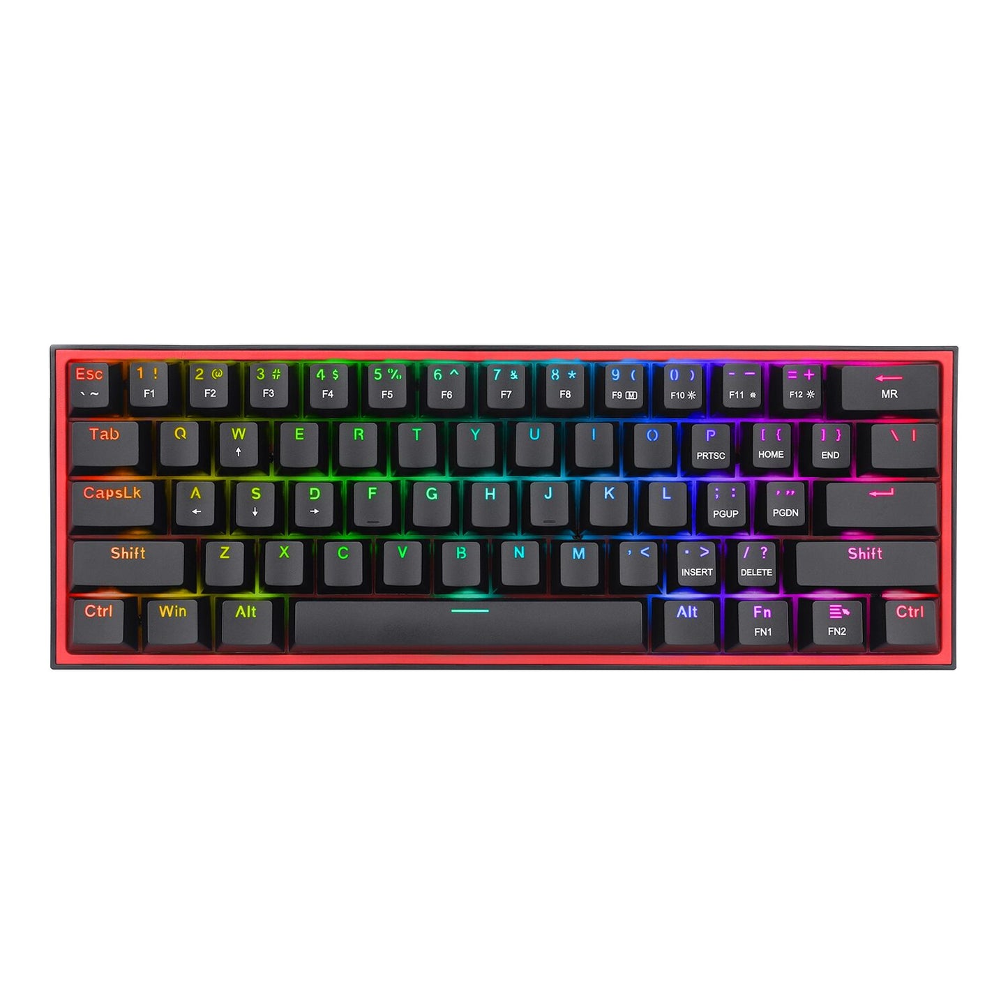 Redragon K616 FIZZ Pro 61-Key RGB Mechanical Gaming Keyboard – Black (60%, RGB, Wireless/Wired, Hot-Swappable) - Guards On Duty Shop & Security Guards