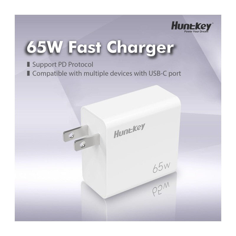 Huntkey K65 - HUNTKEY 65W GNAN HIGH POWER CHARGER