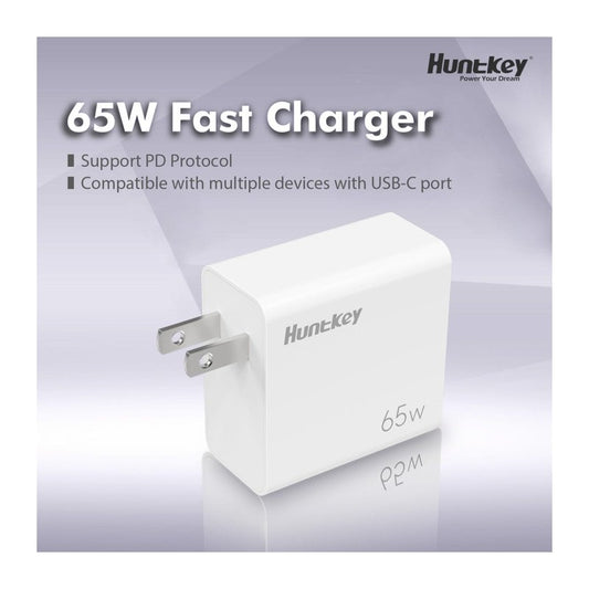 Huntkey K65 - HUNTKEY 65W GNAN HIGH POWER CHARGER