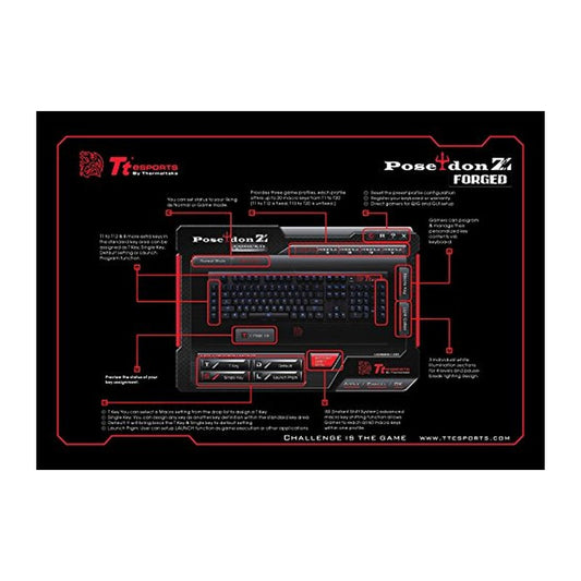 Thermaltake KB-BAZ-KLBLUS-01 - TT KEYBOARD, POSEIDON Z FORGED BLUE/S