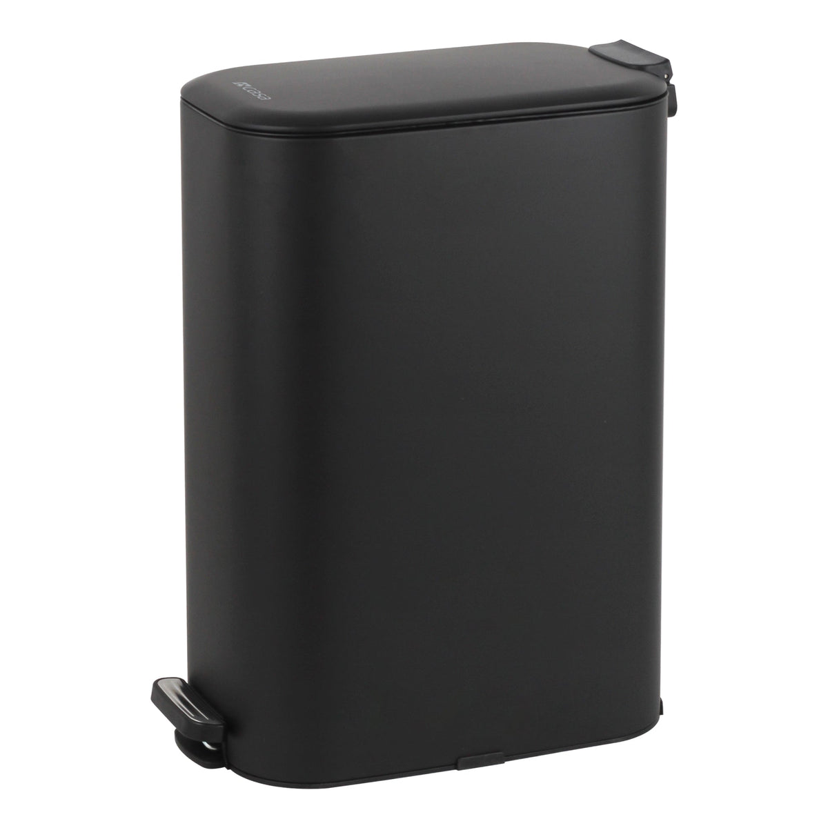 CASA 30L Steel Pedal Bin - Slimline Rectangle - Portofino - Black