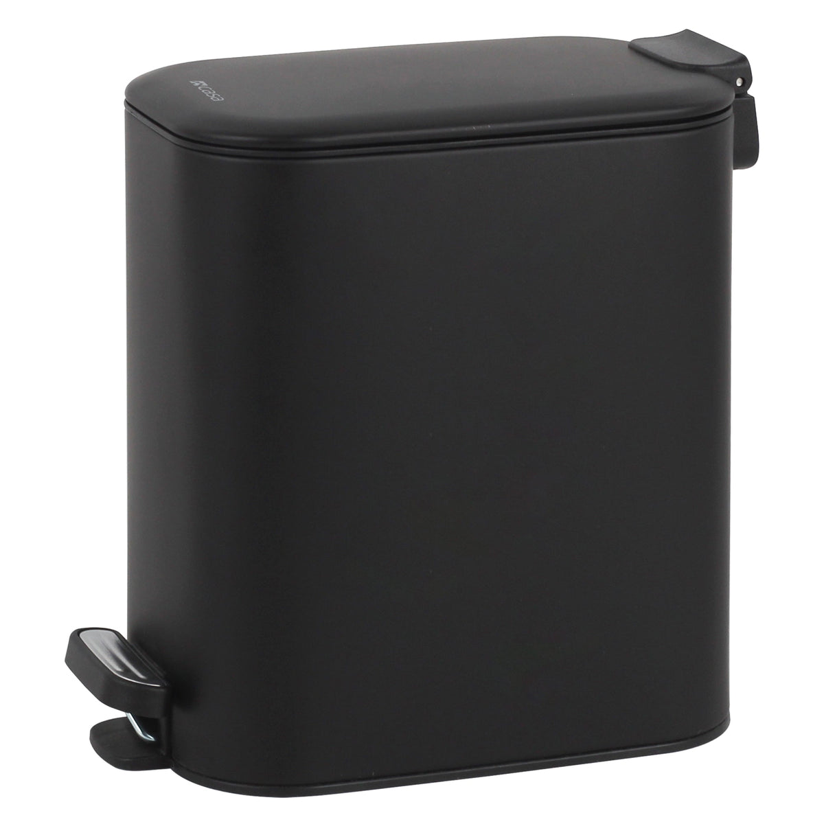 CASA 6L Steel Pedal Bin - Slimline Rectangle - Portofino - Silver