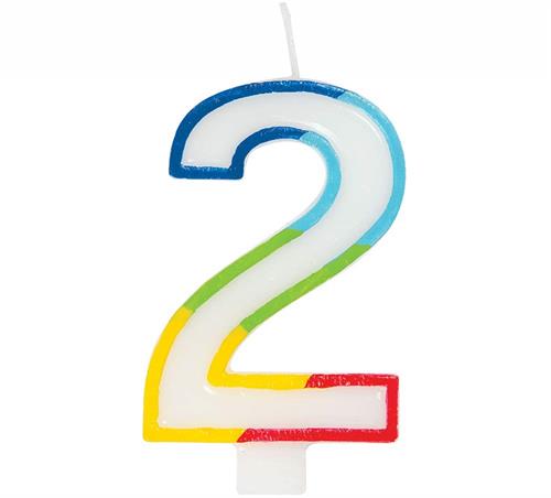 Casey 7Cm Multicolor Numerical Birthday Candle Nr.2