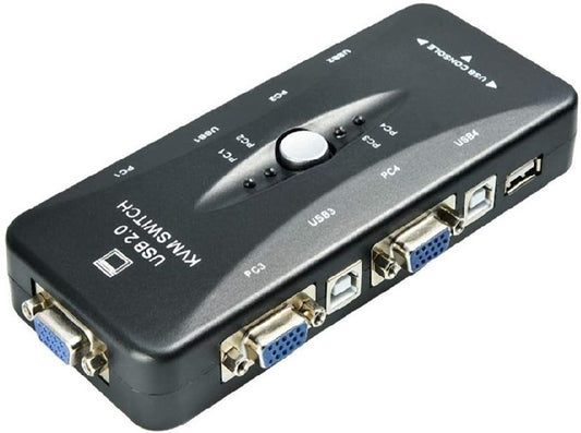 Unique Vga 4 Port Manual Usb2.0 Kvm Switch