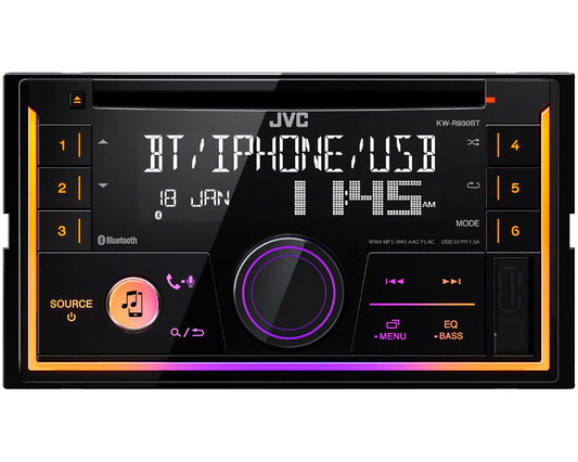 JVC KW-R930BT 2-Din CD Receiver with Bluetooth