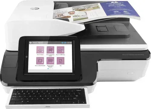 HP SCANJET ENTERPRISE FLOW N9120 FN2 DOCUMENT FLATBED SCANNER (A3) SINGLE FUNCTION NETWORKED FLATBED SCANNER, 120PPM/240IPM, E-DUPLEX/ONE PASS DUPLEX, HYBRID DIGITAL SEND MODE AND PC CONNECTED MODE, 8 INCHES TOUCH CONTROL PANEL WITH PULL-OUT KEYBOARD, EVE - Guards On Duty Shop & Security Guards
