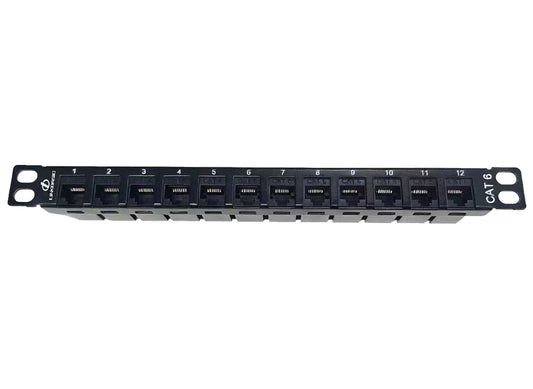 Linkbasic 12 Port Cat6 10-inch Patch Panel for Mini Rack - Guards On Duty Shop & Security Guards