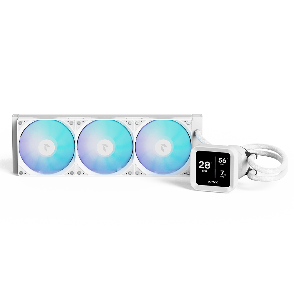 Aerocool APNX White Cooler with 4'' IPS LCD - 360mm