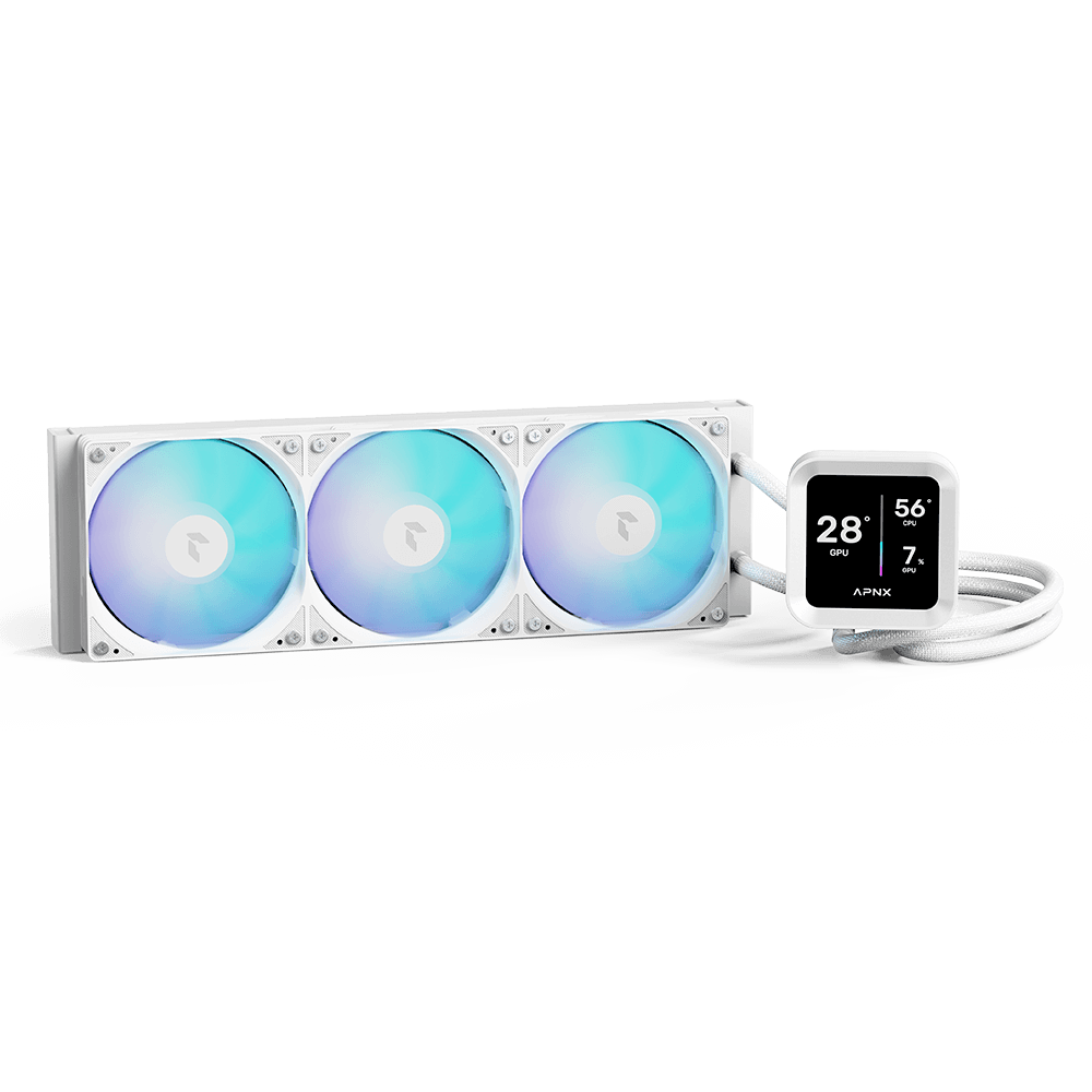 Aerocool APNX White Cooler with 4'' IPS LCD - 360mm