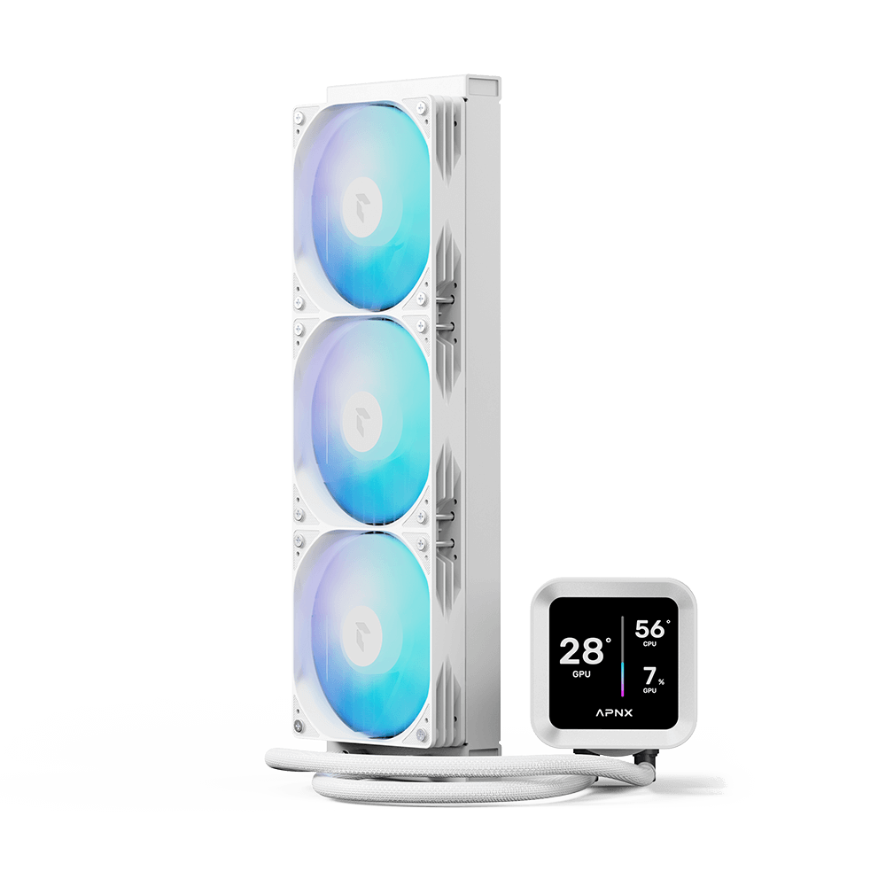 Aerocool APNX White Cooler with 4'' IPS LCD - 360mm