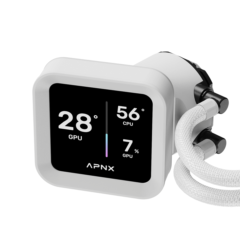 Aerocool APNX White Cooler with 4'' IPS LCD - 360mm