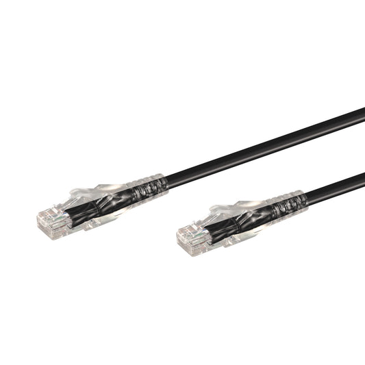 LINKQNET 0.2M RJ45 CAT6 ANTI-SNAG MOULDED PVC NETWORK FLYLEAD - BLACK