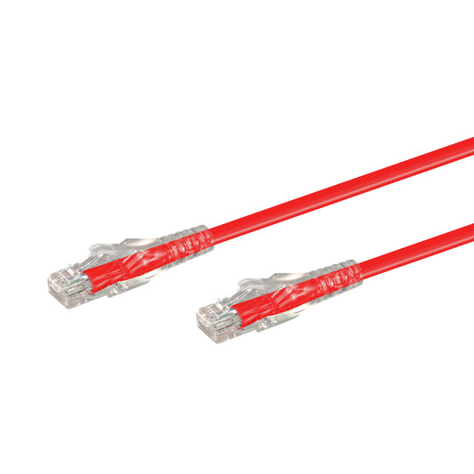 LINKQNET 0.2M RJ45 CAT6 ANTI-SNAG MOULDED PVC NETWORK FLYLEAD - RED
