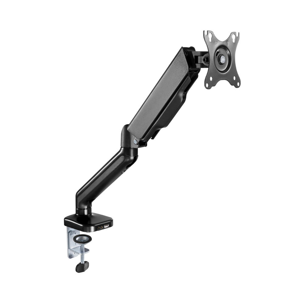 Linkqnet Ldt46-c012u 17-32" Single Monitor Spring-assisted Desktop Bracket with Usb and Audio Ports — LinkQnet | Guards on Duty Shop