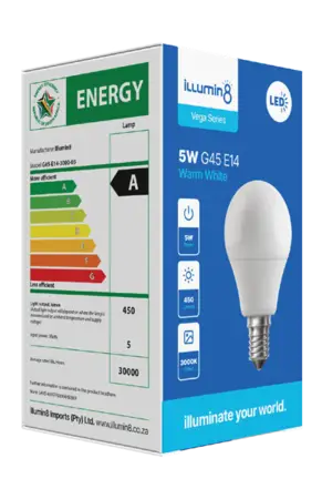 G45 LED Lamp 5W E14 Warm Illumin8 (6 Pack)