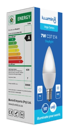 C37 LED Candles 7W E14 Daylight Illuming8 (10 Pack)