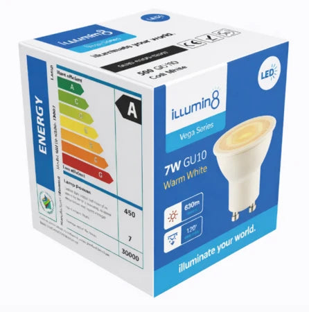 GU10 LED Lamp 7W Warm Illuming8 (10 Pack)
