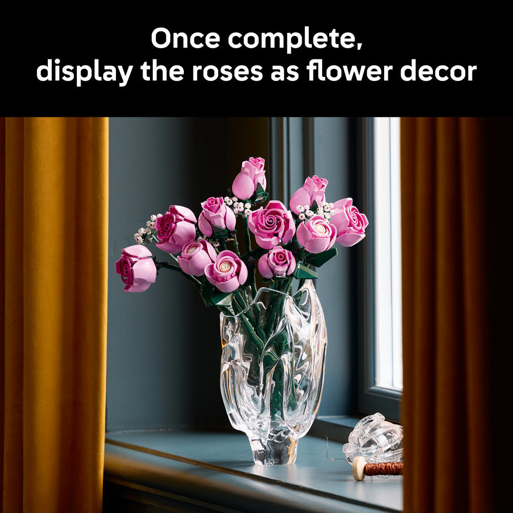 LEGO® Botanicals Bouquet of Pink Roses, Decorative Flowers 10374