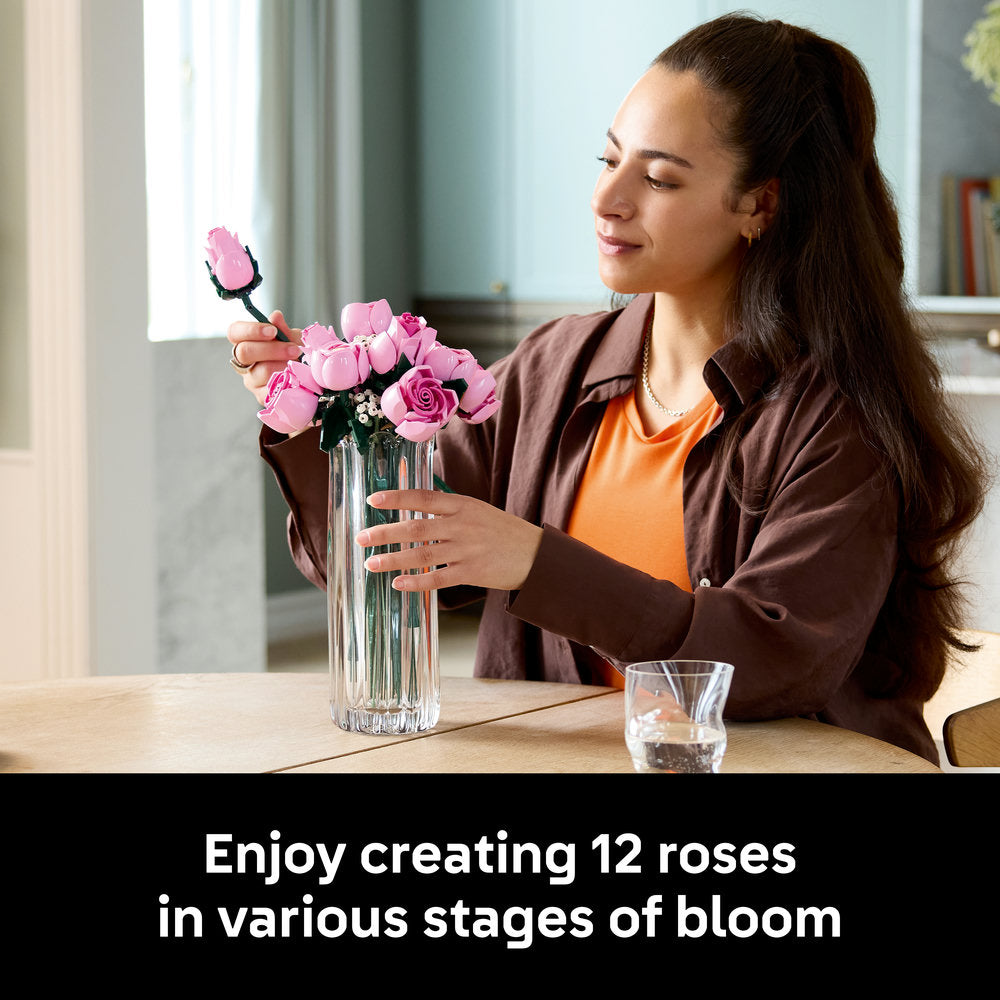 LEGO® Botanicals Bouquet of Pink Roses, Decorative Flowers 10374