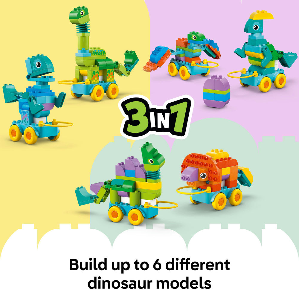 LEGO® DUPLO® Town 3in1 Dinosaurs on Wheels Learn-Through-Play Toddler Toy 10451