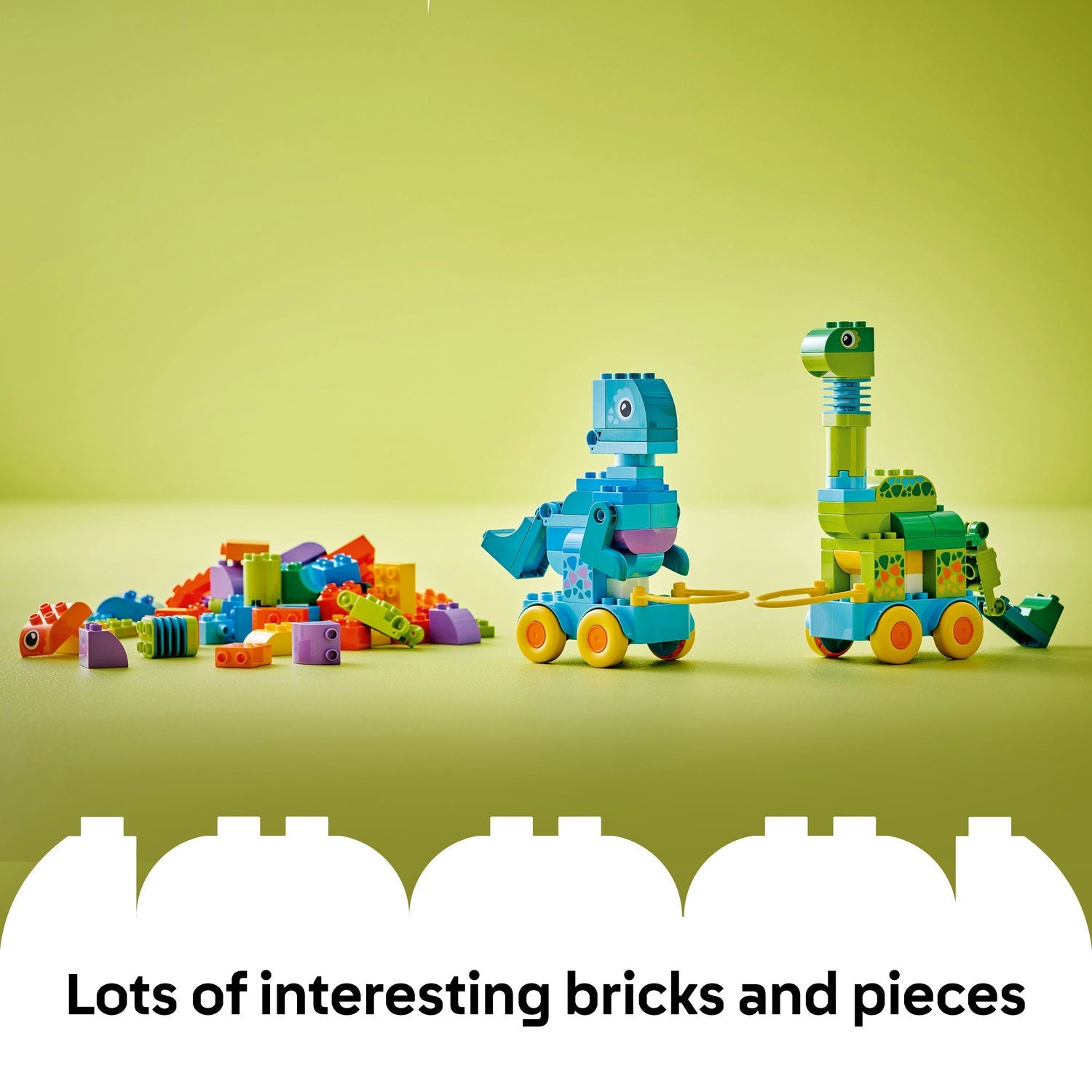 LEGO® DUPLO® Town 3in1 Dinosaurs on Wheels Learn-Through-Play Toddler Toy 10451