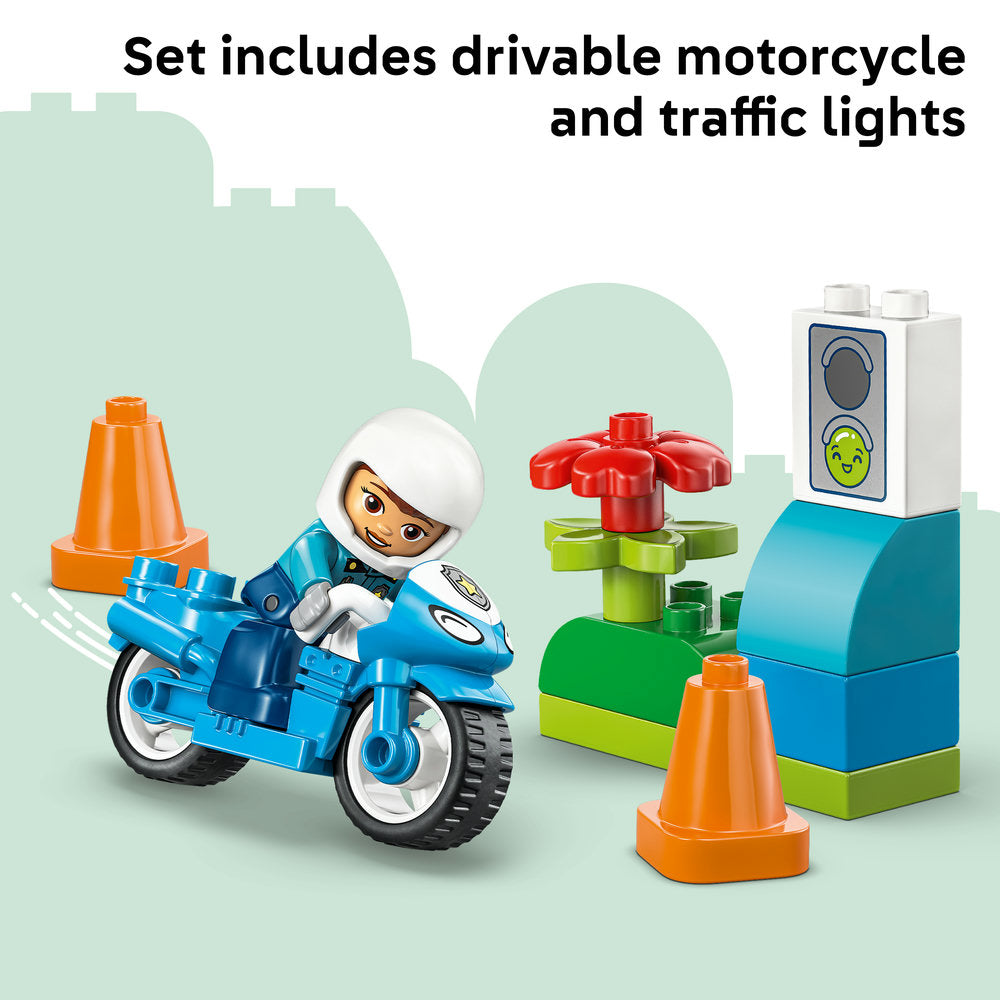LEGO® DUPLO® Town Blue Police Motorcycle Playset 10471
