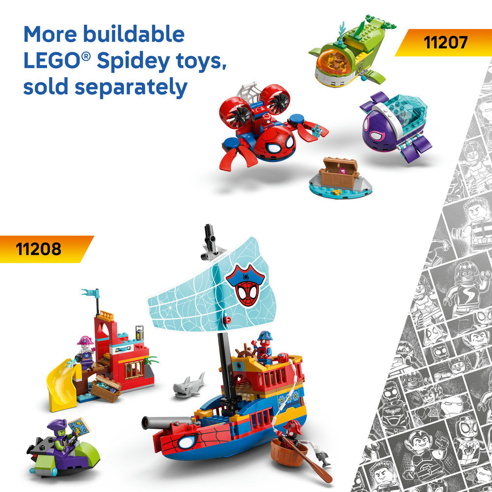 LEGO® ǀ Marvel Spidey And His Amazing Friends Spidey on his Motorcycle vs. Rhino 11206