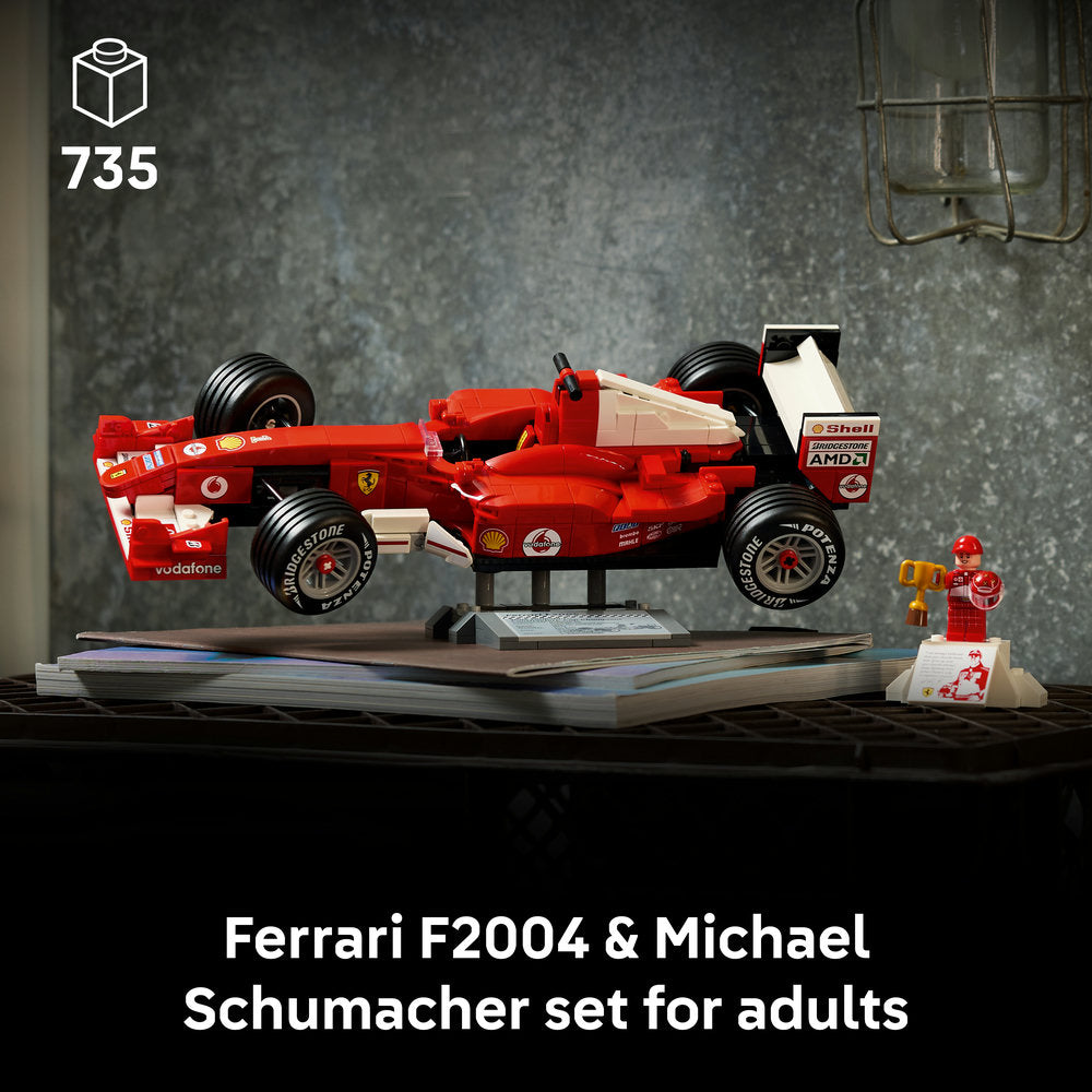 LEGO® Icons Ferrari F2004 & Michael Schumacher Model Car 11375