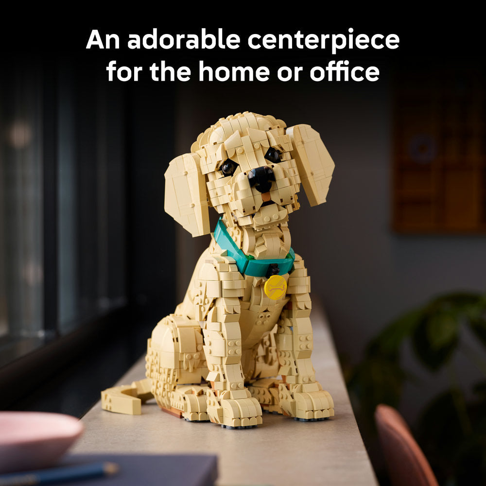 LEGO® ICONS Golden Retriever Puppy Animal Figure Building Set 11384