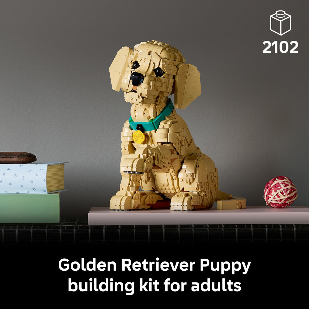 LEGO® ICONS Golden Retriever Puppy Animal Figure Building Set 11384