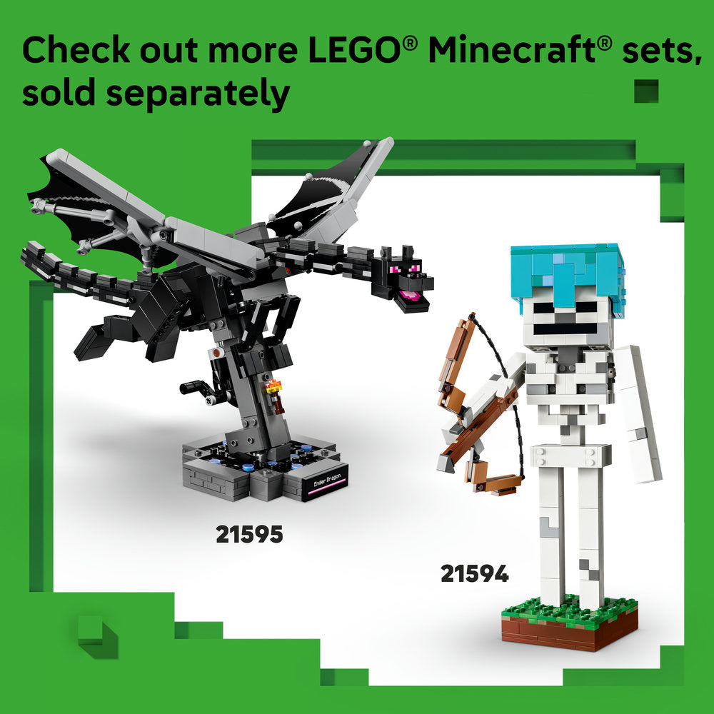 LEGO® Minecraft® Chicken Jockey Building Toy Decor 21582