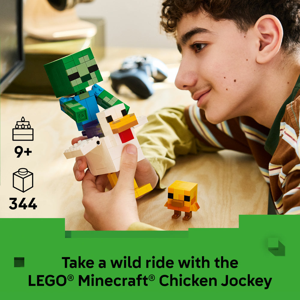 LEGO® Minecraft® Chicken Jockey Building Toy Decor 21582