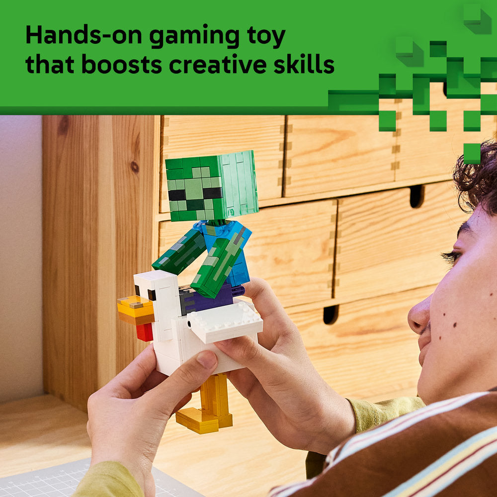 LEGO® Minecraft® Chicken Jockey Building Toy Decor 21582