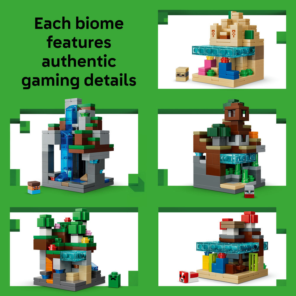 LEGO® Minecraft® Mini Biomes Gaming Art Building Set 21589